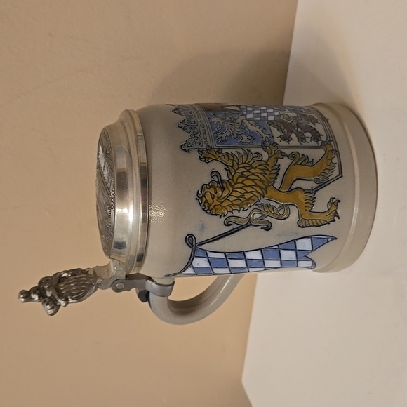Vintage Merklebach stoneware Stein with pewter lid Munchen - Picture 11 of 12